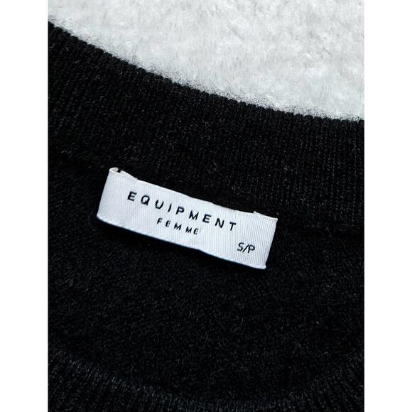 EQUIPMENT 100% cashmere snyder goop little black lbd knit sweater dress $390 s - Picture 10 of 12